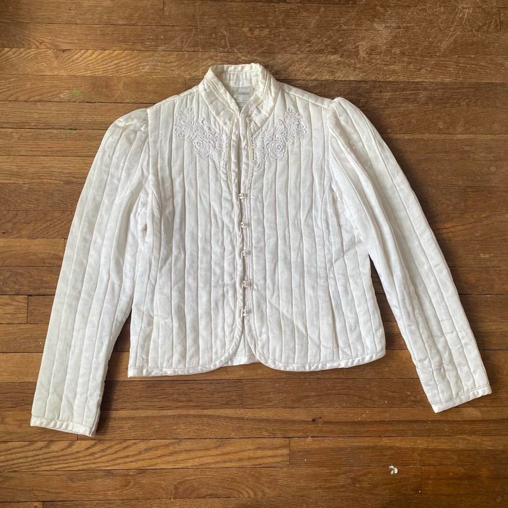 Vintage gunne sax satin quilted jacket